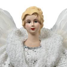 ANGEL WFEATHER WINGS 61CMH PORCELAIN HEADHANDS - 160-4504303
