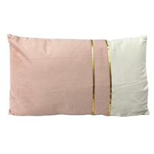 VELVET CUSHION WITH JOINTING PATTERN AND GOLD LINES.FILLING - 170-1200056