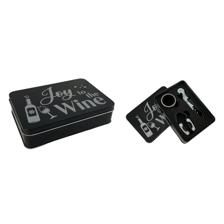 BLACK TIN BOX WITH COLLARFOILCUTTER AND WAITER'S CORKSCREW - 180-0300042