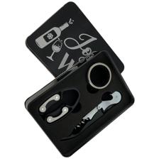 BLACK TIN BOX WITH COLLARFOILCUTTER AND WAITER'S CORKSCREW - 180-0300042