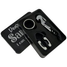 BLACK TIN BOX WITH COLLARFOILCUTTER AND WAITER'S CORKSCREW - 180-0300043