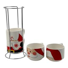 SET OF 4 WITH RACK 10OZ MUG - 180-1000136