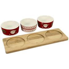 3 CERAMIC BOWL WITH DECAL DIA8.5X4
1 BAMBOO TRAY - 180-2000051