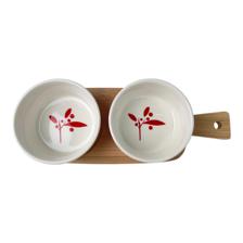 2 CERAMIC BOWL WITH DECAL DIA8.5X4
1 BAMBOO TRAY 25X9.5
COLO - 180-2000073