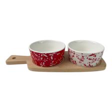 2 CERAMIC BOWL WITH DECAL DIA8.5X4
1 BAMBOO TRAY 25X9.5
COLO - 180-2000073