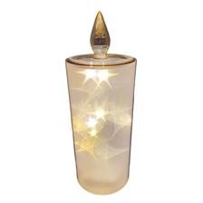 ADORNO VELA DE VIDRIO C/LUZ 9x - 180-3300675
