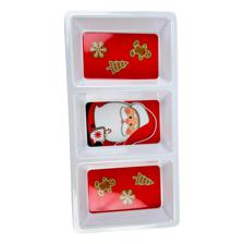 MELAMINE 12" 3 SECTION RECTANGULAR TRAY - 180-7800173
