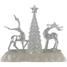 B/O LIGHT UP & MUSICAL(8 CHRISTMAS SONGS) REINDEER AND TREE - 200-1000156