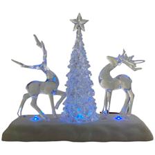 B/O LIGHT UP & MUSICAL(8 CHRISTMAS SONGS) REINDEER AND TREE - 200-1000156