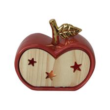 DOLOMITE/MDF APPLE W/ LED LIGHT(USE 2PCS "LR44" BUTTON CELL - 200-2300358