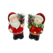SANTA & SNOWMAN W/LIGHT ( USE2 PCS "LR44" BUTTON CELL INCLU - 200-6700009