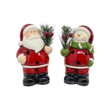 SANTA & SNOWMAN W/LIGHT ( USE2 PCS "LR44" BUTTON CELL INCLU - 200-6700009