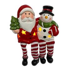 SANTA & SNOWMAN W/LIGHT ( USE2 PCS "LR44" BUTTON CELL INCLU - 200-6700016