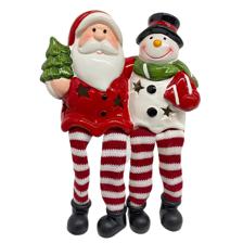 SANTA & SNOWMAN W/LIGHT ( USE2 PCS "LR44" BUTTON CELL INCLU - 200-6700016