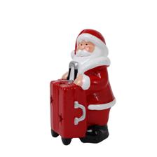 CERAMIC SANTA / SUITCASE W/LIGHT - 200-6700216B