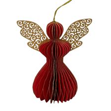 Fsc Mill Made Paper HoneycombAngel With Gold Glitter & Gold - 200-810037