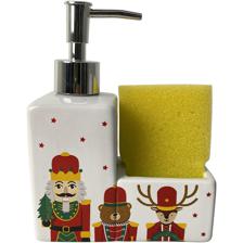 DOLOMITE SOAP DISPENSER WITH SPONGE - 200-8600033
