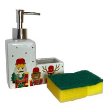 DOLOMITE SOAP DISPENSER WITH SPONGE - 200-8600033