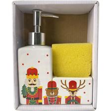 DOLOMITE SOAP DISPENSER WITH SPONGE - 200-8600033
