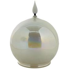 LED GLASS BALL WITH WATERDROPFLAME SMOOTH SURFACE 1LEDWARMW - 200-9100419