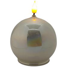 LED GLASS BALL WITH WATERDROPFLAME SMOOTH SURFACE 1LEDWARMW - 200-9100419