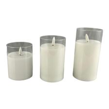 CLEAR GLASS CUP WAX CANDLE - 200-9200061