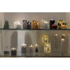CLEAR GLASS CUP WAX CANDLE - 200-9200061