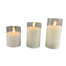 CLEAR GLASS CUP WAX CANDLE - 200-9200061
