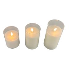CLEAR GLASS CUP WAX CANDLE - 200-9200061