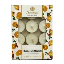 SET OF 12PCS SCENTED TEALIGHTWITH COLOR BOX. ORANGE / ORANG - 200-9600259