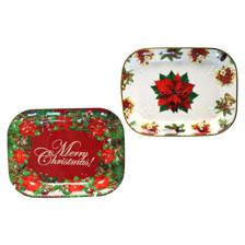 XMAS RECTANGLE PLATE SIZE: 16-1/4IN X 12-1/4IN X 2IN 2 ASST. - 201-0300502