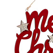 WOODEN XMAS HANGING DECORATION - 201-2500527