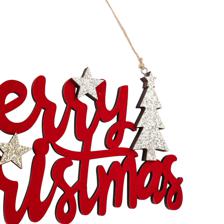 WOODEN XMAS HANGING DECORATION - 201-2500527