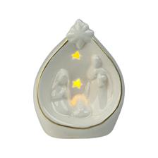 CERAMIC HOLY FAMILY W/LIGHT (USE 3 PCS OF LR44 BATTERY INCLU - 201-2801076
