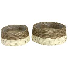 SET OF 2 GRASS BASKETS - 201-6100074