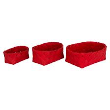 SET OF CHIPWOOD BASKETS WITHOUT PLASTIC LINNER - 201-6102706