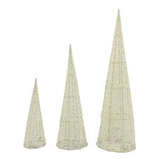 SET OF 3 COTTON CONE TREE - 201-7200199