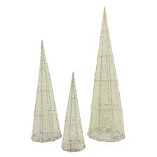 SET OF 3 COTTON CONE TREE - 201-7200199