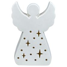 CERAMIC ANGEL W/LIGHT (USE 3PC"LR44" BUTTON CELL INCLUDED) - 201-7500140