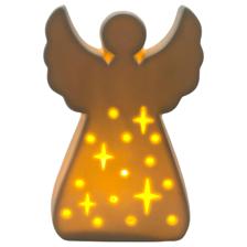 CERAMIC ANGEL W/LIGHT (USE 3PC"LR44" BUTTON CELL INCLUDED) - 201-7500140