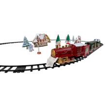 B/O CHRISTMAS TRAIN WITH LIGHTMUSICSMOKING 20PCS - 201-7800104B