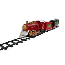 B/O CHRISTMAS TRAIN WITH LIGHTMUSICSMOKING 20PCS - 201-7800104B