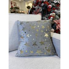 VELVET CUSHION WITH GOLD FOILPRINTING
GREY COLOR
STAR DESIG - 201-8900157