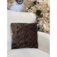 FUR CUSHION DARK BROWN COLOR - 201-8900173
