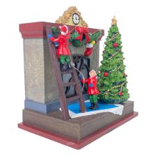 POLY/PLASTIC 7" LED  SANTA FIREPLACE  (USE 3 PCS 1.5V "AA" B - 201-9400086B