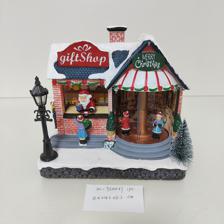 PLASTIC GIFT SHOP W/LED LIGHTAND MOVEMENT (USE 3PCS 1.5V "A - 201-9500067