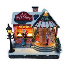 PLASTIC GIFT SHOP W/LED LIGHTAND MOVEMENT (USE 3PCS 1.5V "A - 201-9500067