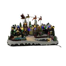 XMAS VILLAGE WITH LED LIGHT AND REINDEER SLEIGH MOVING UP&DO - 201-9800034/1