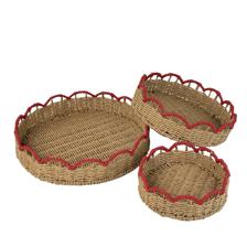 S/3 PAPER BASKET WITH IRON FRAME - 202-2900082