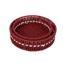 S/2 PAPER BASKET WITH IRON FRAME - 202-2900087